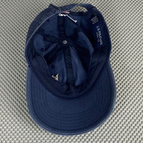 U.S Polo Assn Hat Kids Blue Embroidered Logo Adjustable Baseball Cap - Picture 6 of 9